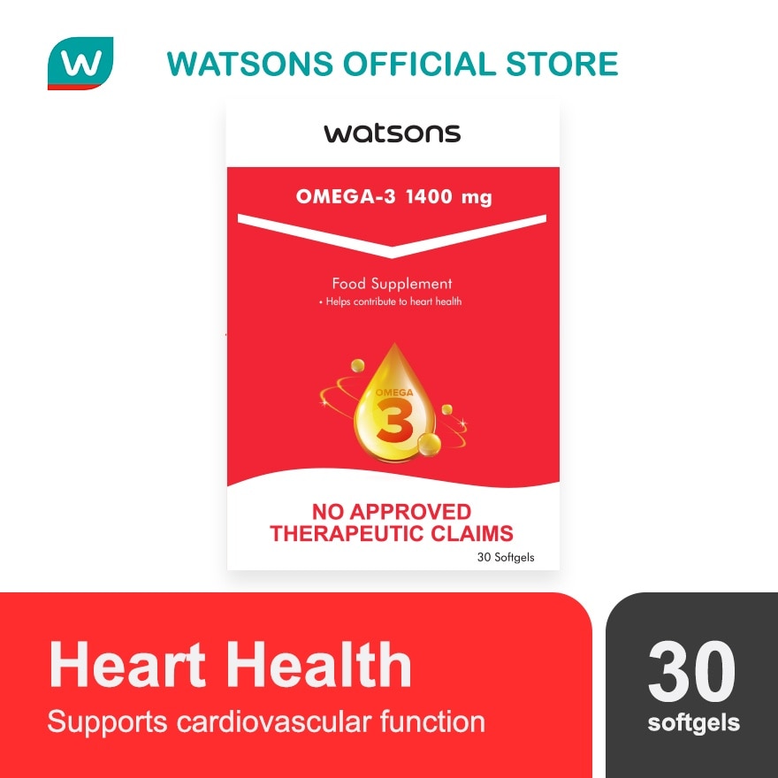 WATSONS GENERICS WATSONS GENERICS Omega 3 Softgel Capsule 1400mg Sold Per Piece