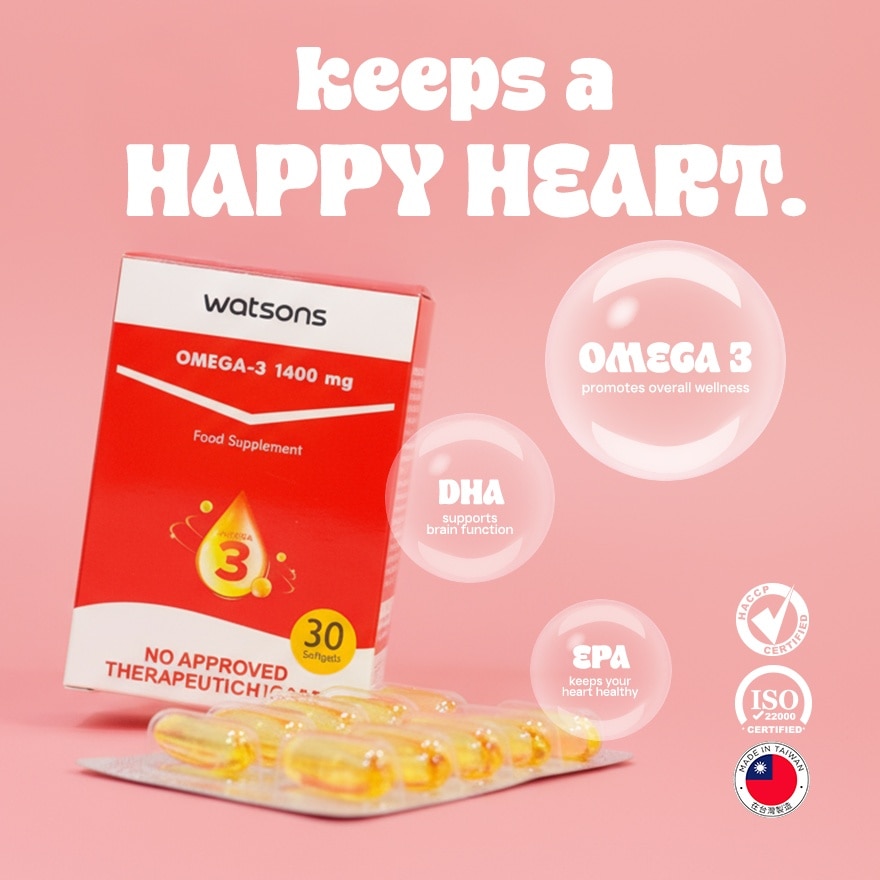 WATSONS GENERICS WATSONS GENERICS Omega 3 Softgel Capsule 1400mg Sold Per Piece