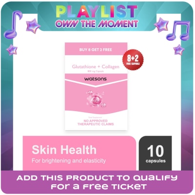 WATSONS GENERICS - WATSONS Glutathione + Collagen 800mg 8 + 2 Capsules