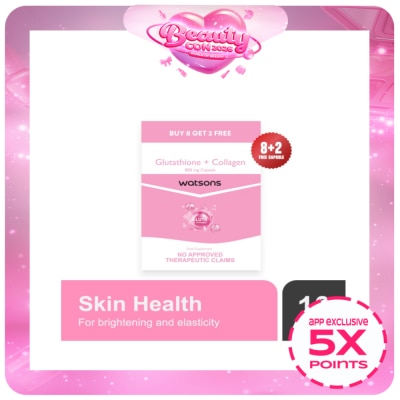WATSONS GENERICS - WATSONS Glutathione + Collagen 800mg 8 + 2 Capsules