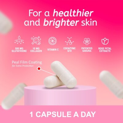 watsons glutathione and collagen WATSONS Glutathione + Collagen 800mg 30 Capsules main image 1