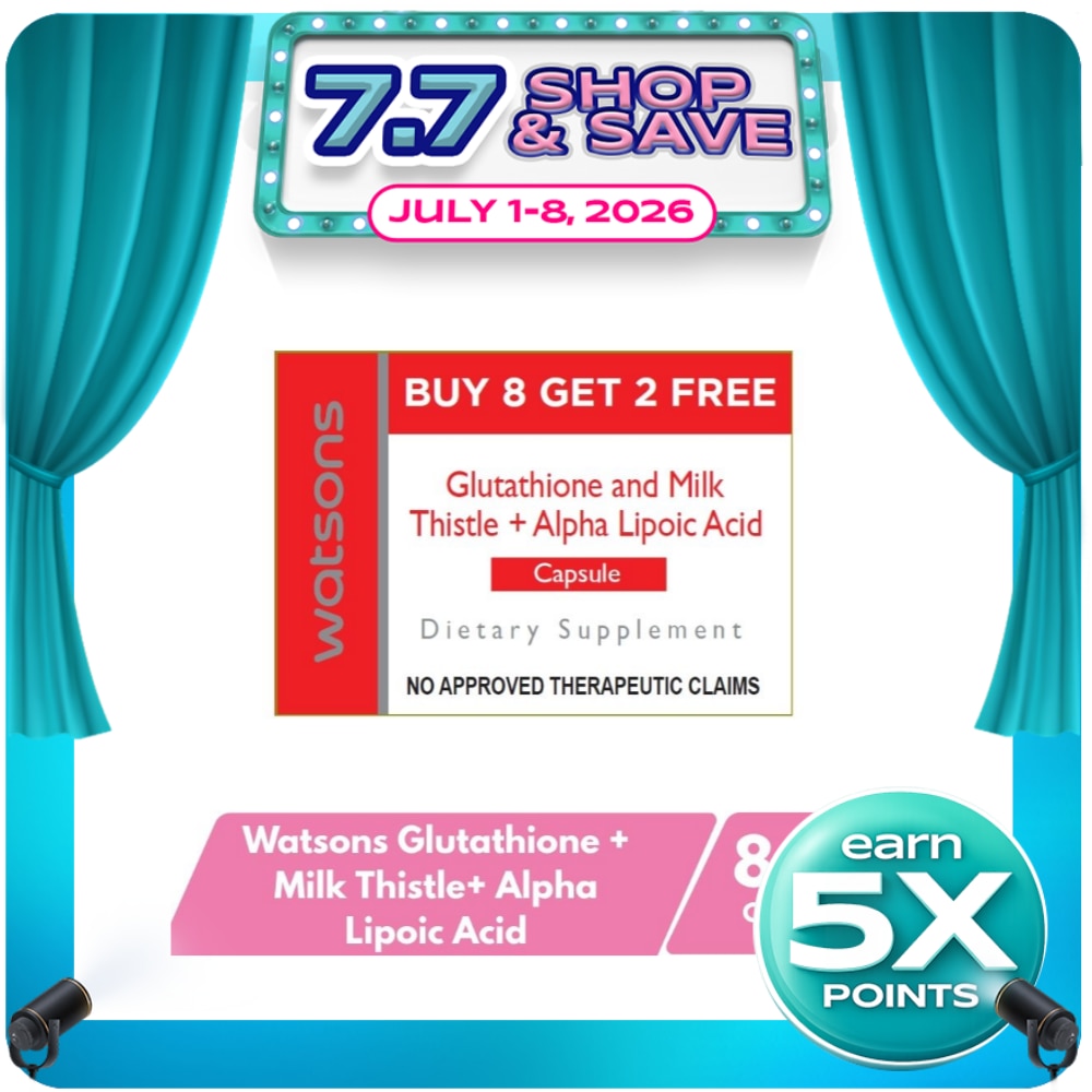 WATSONS Glutathione and Milk Thistle + Alpha Lipoic Acid 8 + 2 Capsules (Expiry: March 25, 2027)