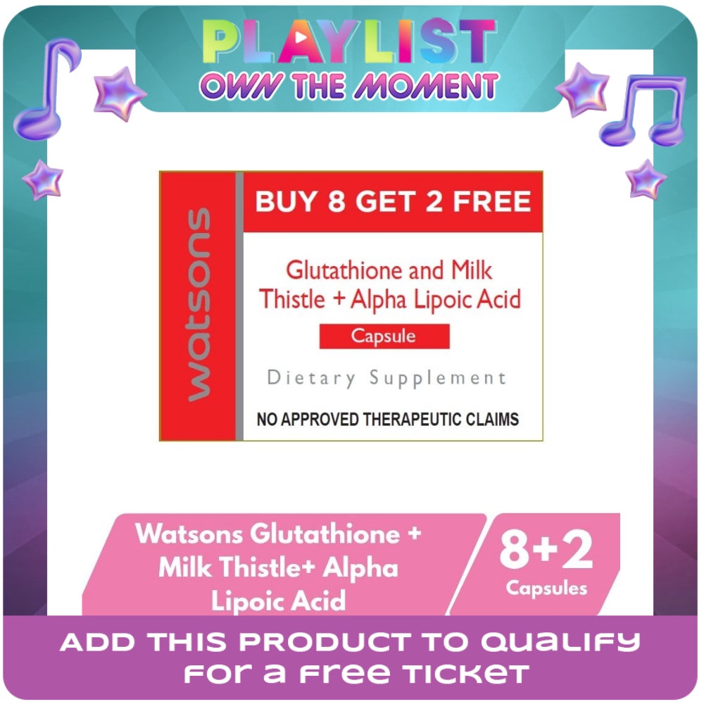 WATSONS Glutathione and Milk Thistle + Alpha Lipoic Acid 8 + 2 Capsules (Expiry: March 25, 2027)