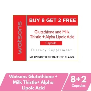 WATSONS Glutathione and Milk Thistle + Alpha Lipoic Acid 8 + 2 Capsules (Expiry: March 25, 2027)