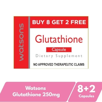 WATSONS GENERICS WATSONS Glutathione 250mg 8+2 Capsule (Expiry: October 22, 2026)