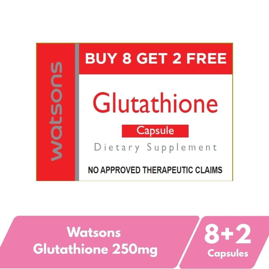 WATSONS Glutathione 250mg 8+2 Capsule (Expiry: October 22, 2026) image