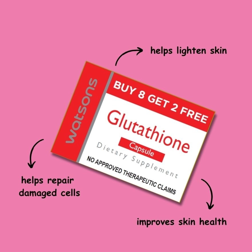 WATSONS Glutathione 250mg 8+2 Capsule (Expiry: October 22, 2026) image