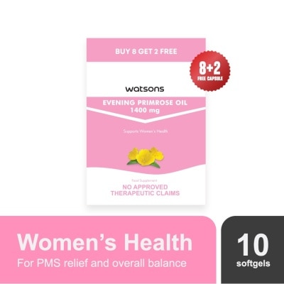 WATSONS GENERICS, WATSONS Evening Primrose Oil Softgel 1400mg 8+2 ...