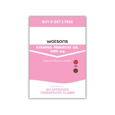 WATSONS GENERICS WATSONS Evening Primrose Oil Softgel 1400mg 8+2 Capsules