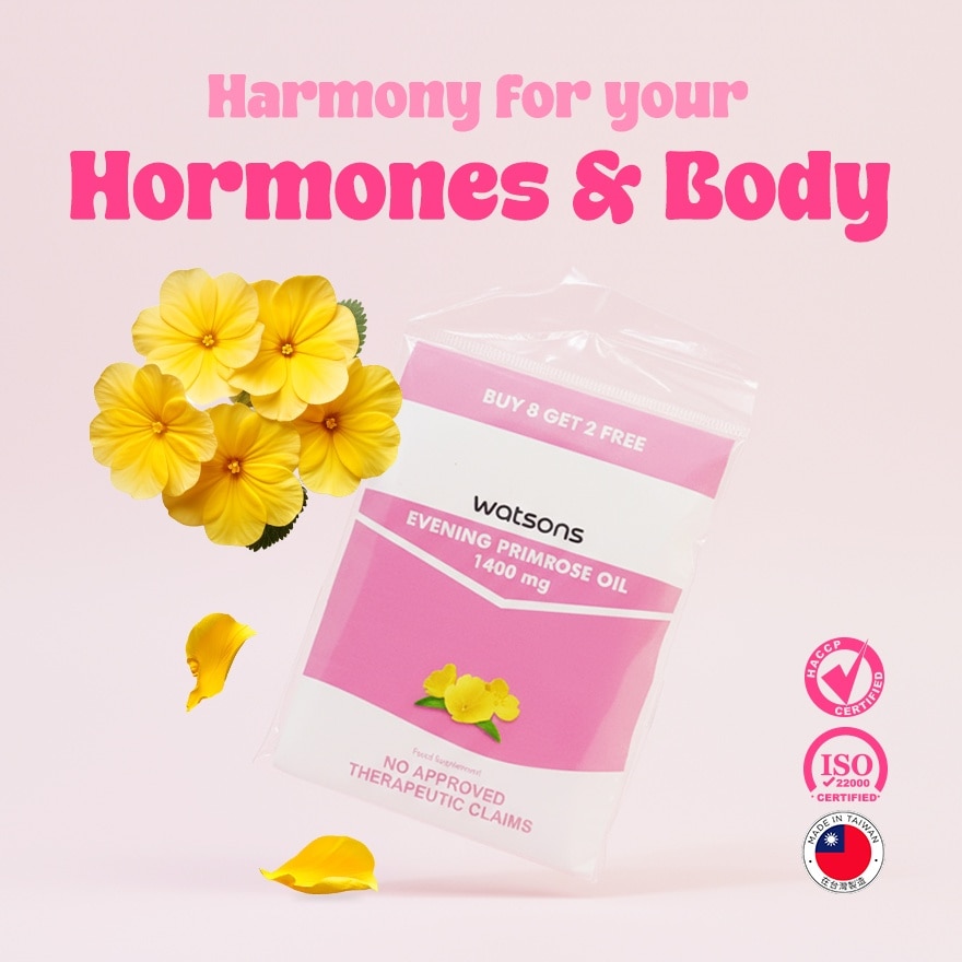 WATSONS Evening Primrose Oil Softgel 1400mg 8+2 Capsules