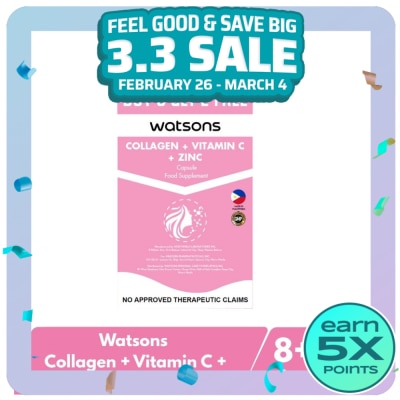 WATSONS GENERICS WATSONS Collagen + Vitamin C + Zinc 8+2 Capsules