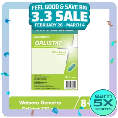 WATSONS GENERICS WATSONS Orlistat 120mg 8+2 Capsules
