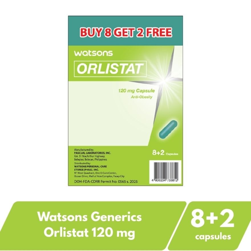 WATSONS Orlistat 120mg 8+2 Capsules