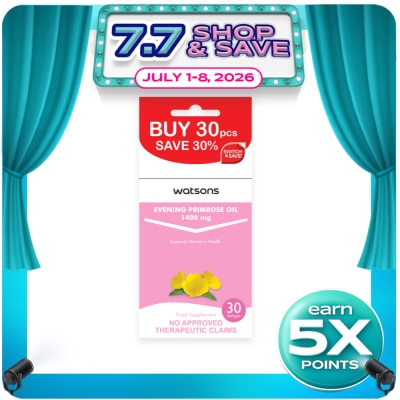 WATSONS GENERICS - WATSONS GENERICS Evening Primrose Oil Softgel Capsules 1400mg 30s Pack