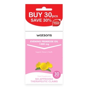 WATSONS GENERICS Evening Primrose Oil Softgel Capsules 1400mg 30s Pack