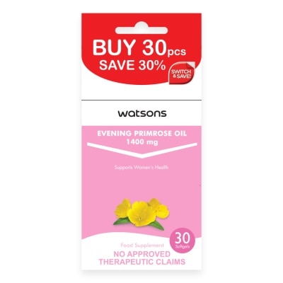 WATSONS GENERICS WATSONS GENERICS Evening Primrose Oil Softgel Capsules 1400mg 30s Pack