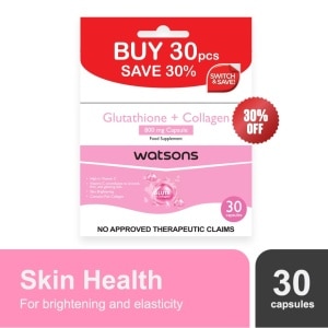WATSONS GENERICS Glutathione + Collagen 800mg Capsule 30s