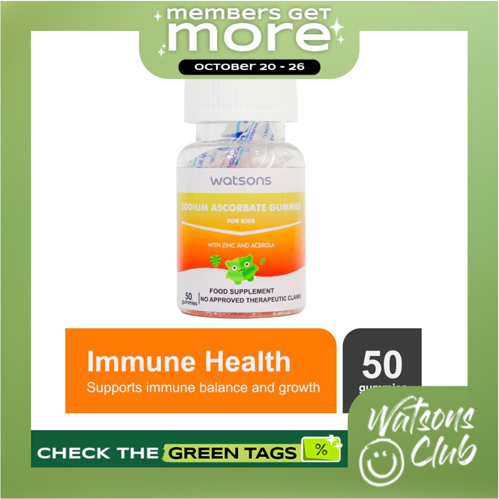 WATSONS GENERICS Sodium Ascorbate Gummies with Zinc and Acerola for Kids image