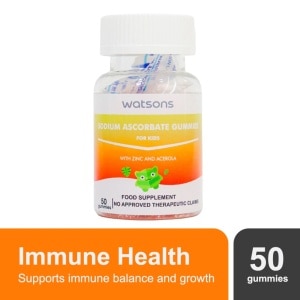 WATSONS GENERICS Sodium Ascorbate Gummies with Zinc and Acerola for Kids (Expiry: Jan. 2027)