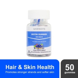 WATSONS GENERICS Biotin Gummies with Amino Acid and Lecithin for Adults (Expiry: Jan. 2027)