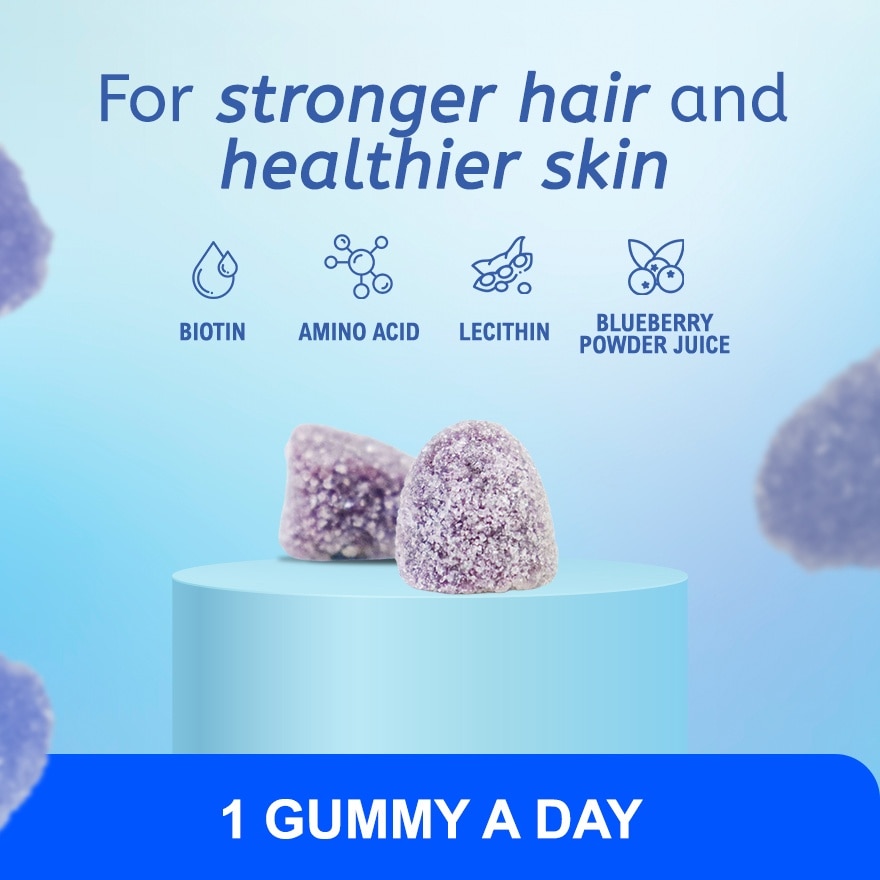 WATSONS GENERICS Biotin Gummies with Amino Acid and Lecithin for Adults (Expiry: January 3, 2026)