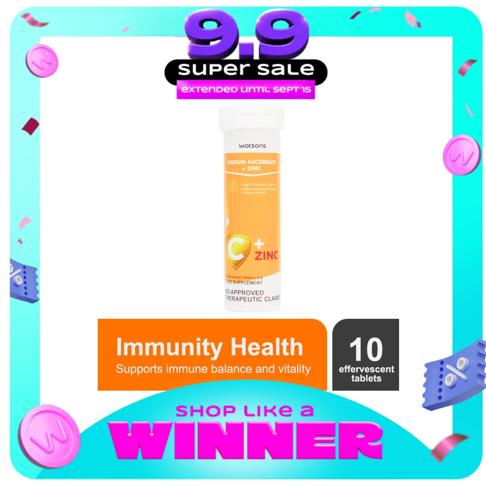Sodium Ascorbate + Zinc 1000g/35mg 1 Effervescent Tablet image