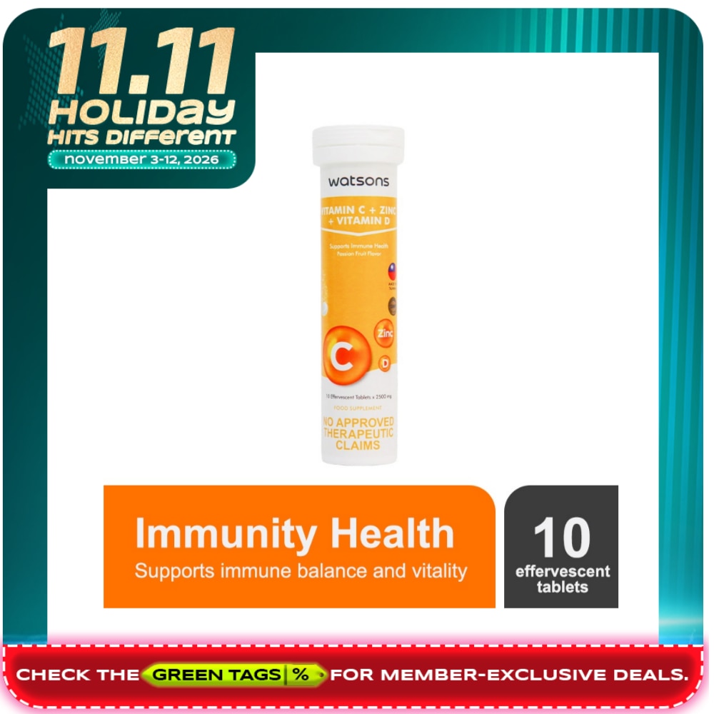 Vitamin C + Zinc + Vitamin D 2500mg per Effervescent Tablet image