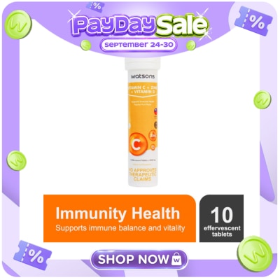 WATSONS GENERICS Vitamin C + Zinc + Vitamin D 2500mg per Effervescent Tablet image
