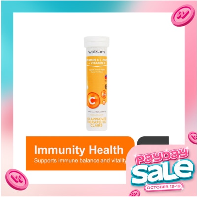 WATSONS GENERICS Vitamin C + Zinc + Vitamin D 2500mg per Effervescent Tablet image