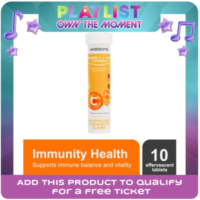 WATSONS GENERICS - Vitamin C + Zinc + Vitamin D 2500mg per Effervescent Tablet