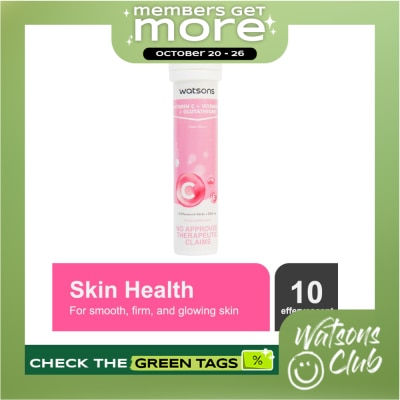 WATSONS GENERICS Vitamin C + Vitamin E + Glutathione Effervescent Tablet 10s image