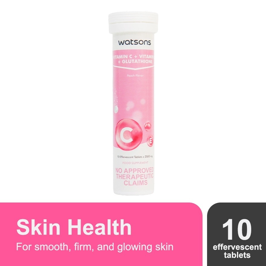 Vitamin C + Vitamin E + Glutathione Effervescent Tablet 10s