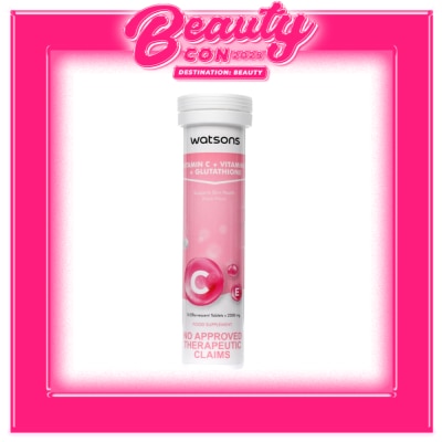 WATSONS GENERICS Vitamin C + Vitamin E + Glutathione Effervescent Tablet 10s