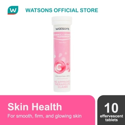 WATSONS GENERICS Vitamin C + Vitamin E + Glutathione Effervescent Tablet 10s