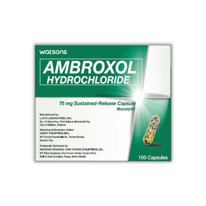 WATSONS Ambroxol Hydrochloride Sustained-Release Capsule 75mg (Sold Per Piece)