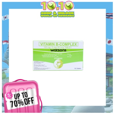 WATSONS GENERICS Vitamin B-Complex 100 mg/5mg/50mcg Tablet (Sold per Piece)