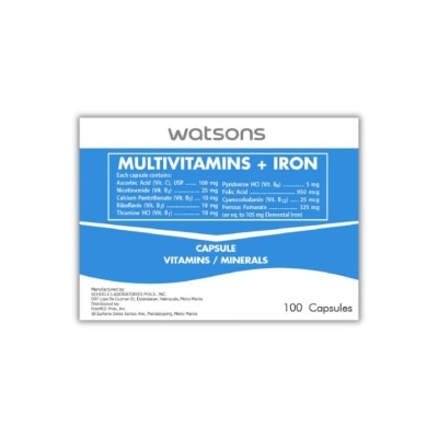 WATSONS GENERICS Multivitamins with Iron 1 Capsule