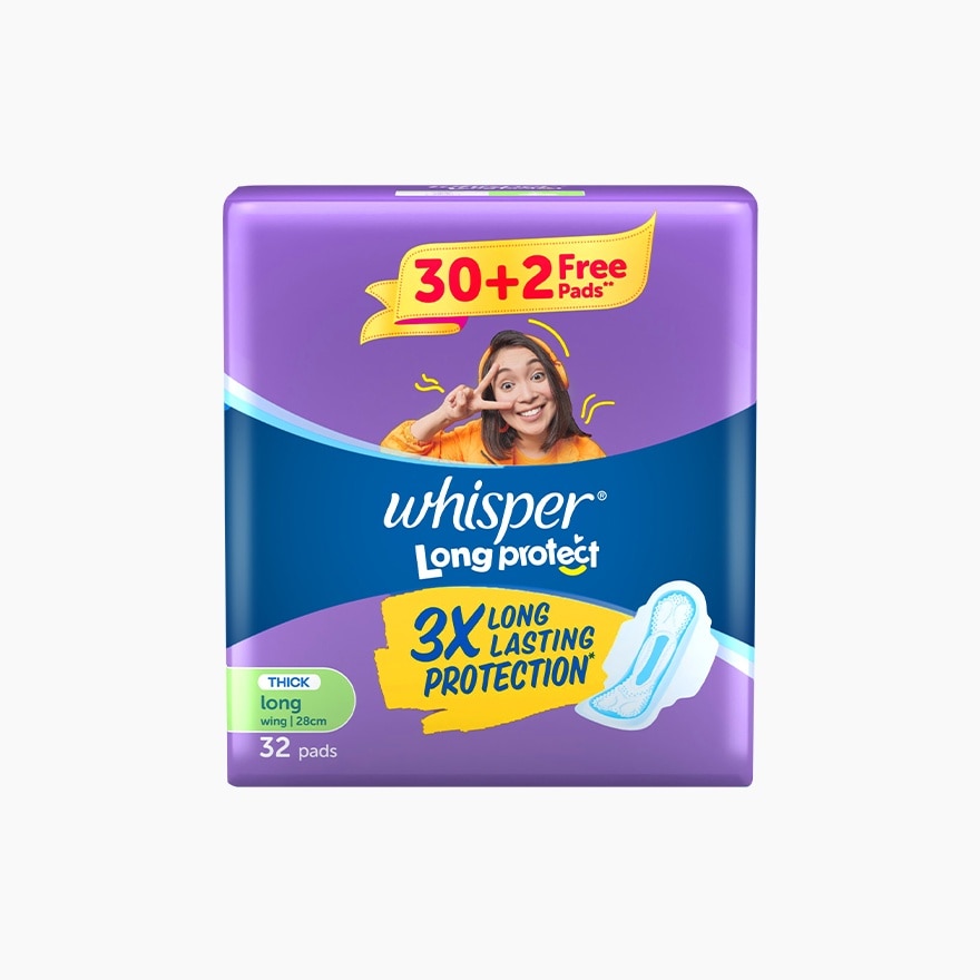 WHISPER Long Protect with Wings 32s