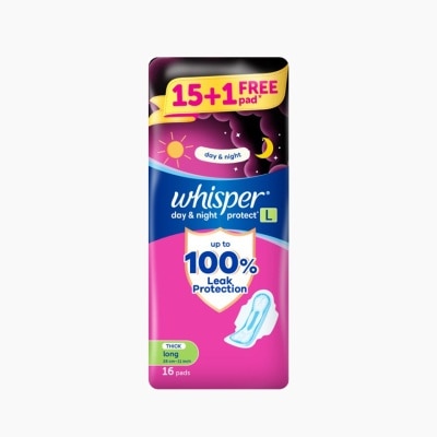 WHISPER WHISPER Day & Night Protect Long with Wings 16s